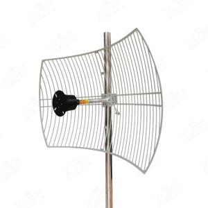 China Wind Resistant WiFi Wlan 4G LTE Antennas 24dBi Grid Parabolic Antenna Feeder on sale
