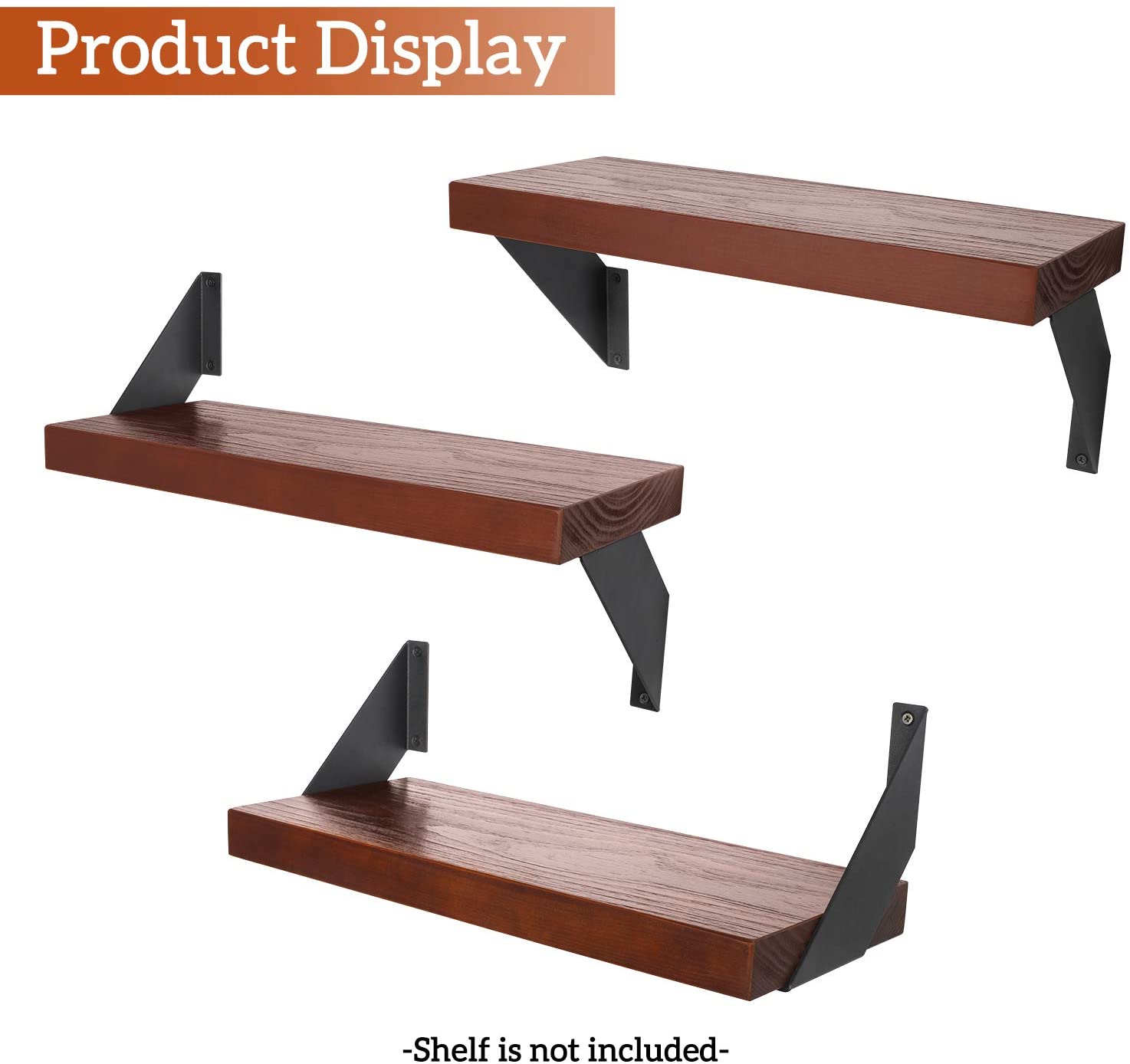 Space Saving Industrial Shelf Bracket for Customized Wall Mounted Shelves and Tables