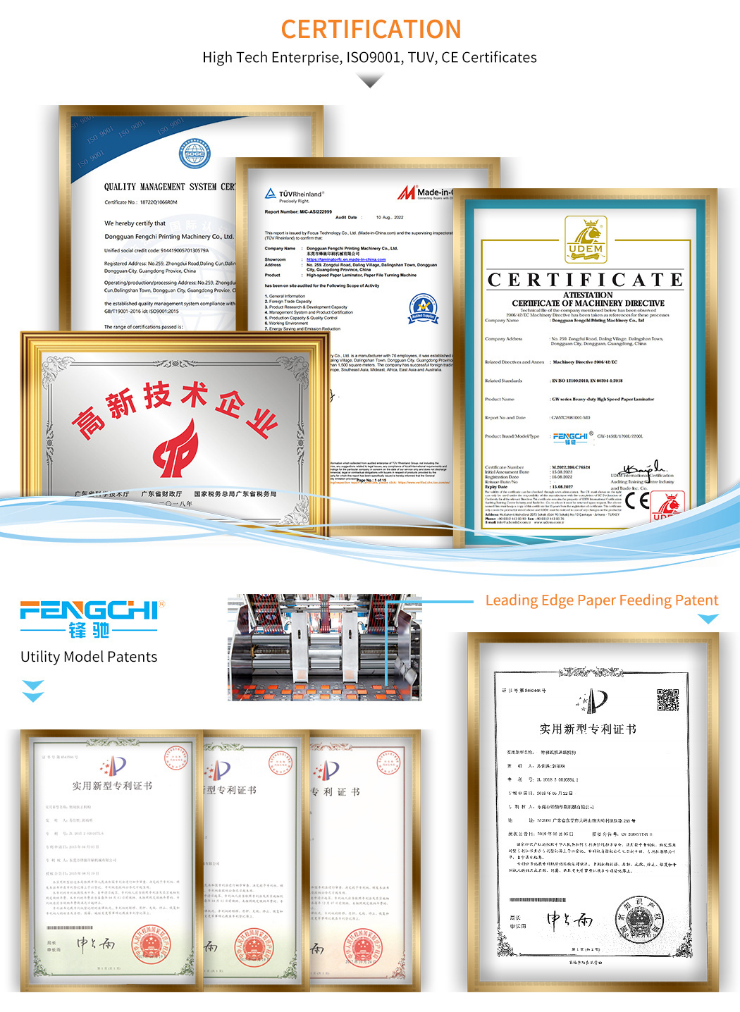 1450h Industrial Paper Cardboard Corrugated Flute Laminator Litho Lamination Machine