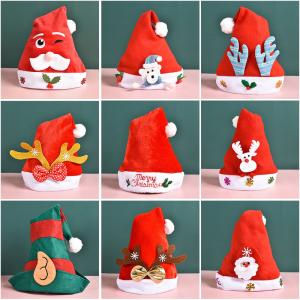 Quality Santa Claus Christmas Hat Red Xmas Decoration For Fancy Dress Up Unisex Costume wholesale