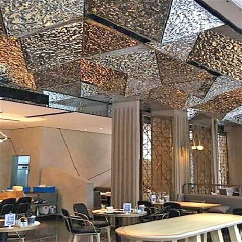 Hammered Water Rippled Stainless Steel Sheet Mirror Ceiling Wall Panels