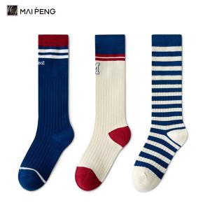 Quality Winter Warm Knee High Socks Simple Striped Organic Cotton Baby Stockings wholesale