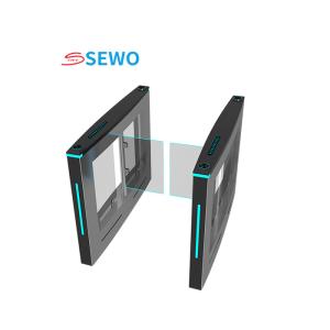 Quality Luxury Black Swing Barrier Turnstile , Gyms Pedestrian Access Control System wholesale