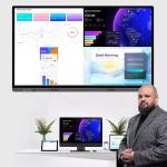 85 Inch School Touchscreen Interactive Digital Board Aluminum Edging