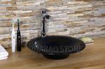 Decorative Cultured Stone Bathroom Sink Countertop Flush Mount Free Standing