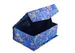 Navy Blue Square Magnetic Gift Box , Foldable Paper Boxes With Bowtie