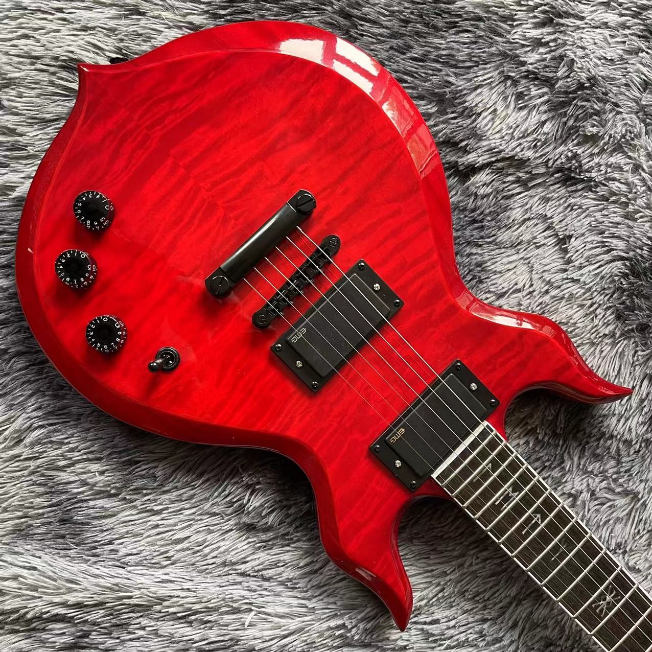 Custom Zakk Wylde Audio in Kinds Color Electric Guitar with Bound Ebony Fretboard Block Inlays
