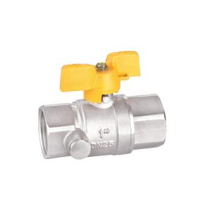 Quality Forged Brass Gas Valve , 1/2 In Gas Ball Valve Nikcel Surface wholesale