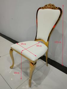 Quality Vacuum Gilt 48cm 107cm Stainless Steel Dining Chair wholesale