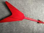 Red Unusual Shaped Flying V Electric Guitar,Rosewood Fingerboard