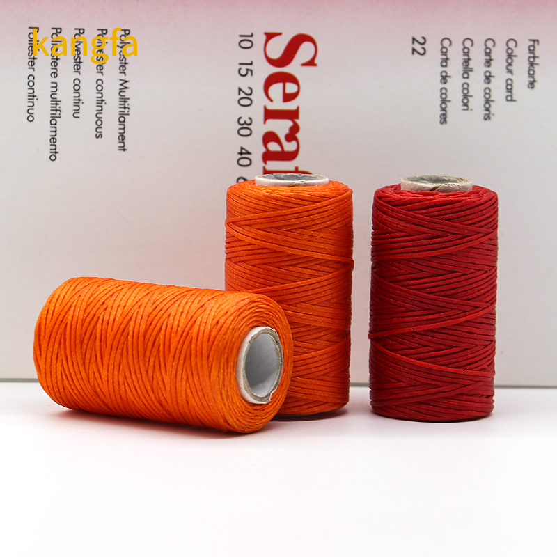 150d 0.8mm 30m Flat Waxed Polyester Thread for Bag Sewing 100% Polyester DIY Wax Cord