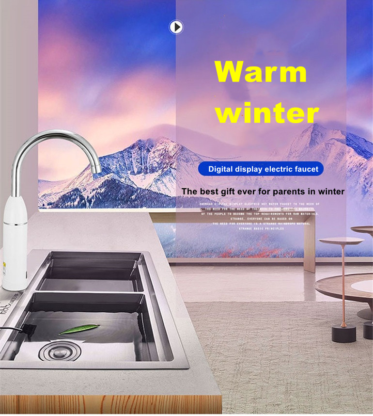 Digital Control Kitchen Hot Water Tap RoHs Single Handle Faucet 220V