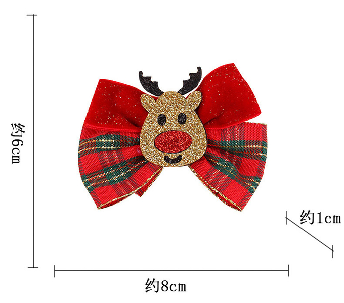 Christmas Girls Hair Accessories Set Hair Clips Christmas Bows Hair Clips Girls Hairpin For Children And Adults