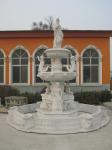 Angel With Wings Statue Carved Stone Marble Fountain Column
