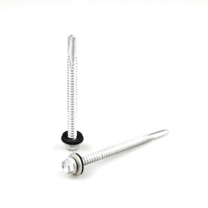 Quality GB Standard 12x75mm Hex Flange Stainless Steel Bi-Metal Self Drilling Screws with EPDM wholesale