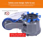 Solid Transparent Desktop Tape Dispenser Plastic Electric 3mm Width Office Use