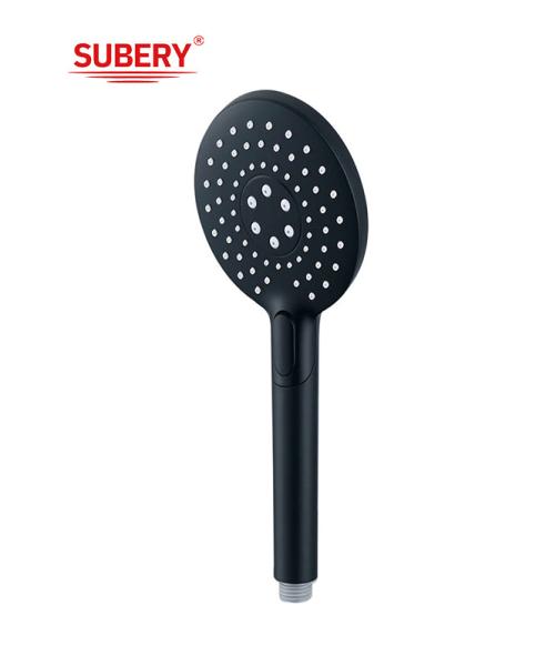 ABS plastic 3 function handshower hand shower for shower column matt black