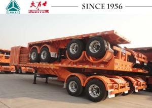 Quality 20FT/ 40FT Flatbed Container Trailers , Dropside Flatbed Tractor Trailer wholesale