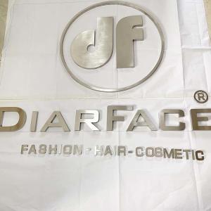 Quality Storefront Silver Brush 3D Metal Letters Company Logo Sign Electroplated wholesale