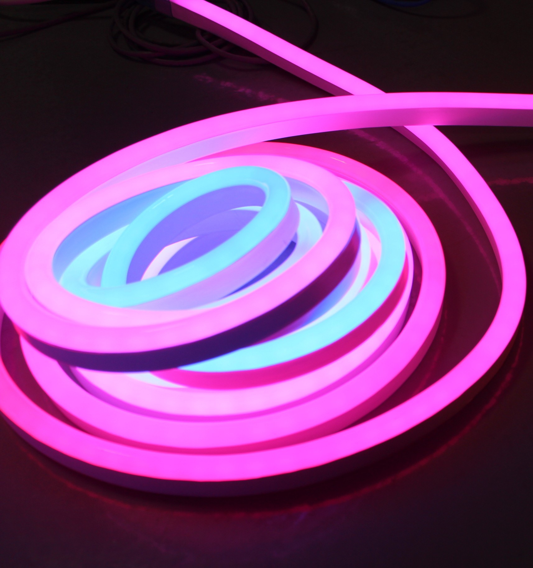 mini 24v Waterproof full color changing P943 dmx rbg led neon for Christmas neon sign