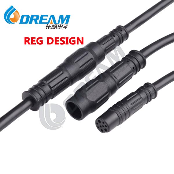 IP66 M12 Ebike 2pin 4pin 9pin 2 4 9 Pin Motor Waterproof Cable Connector E Bike