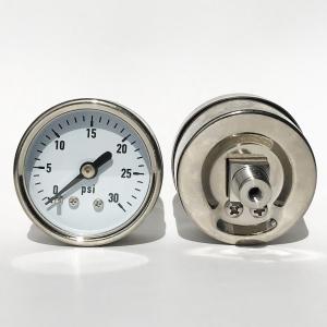 Quality 1.5&quot; 30 psi Axial Mount Manometer 1/8 PT Hydraulic Pump All Stainless Steel Pressure Gauge wholesale