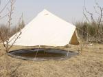 White Canvas Yurt Tent / Cotton Bell Tent For Hiking Equipment