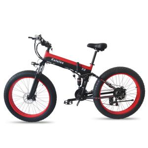 Quality 12.5mps 26 Inch Fat Tire Electric Bike Brushless Geared With 13AH Battery wholesale