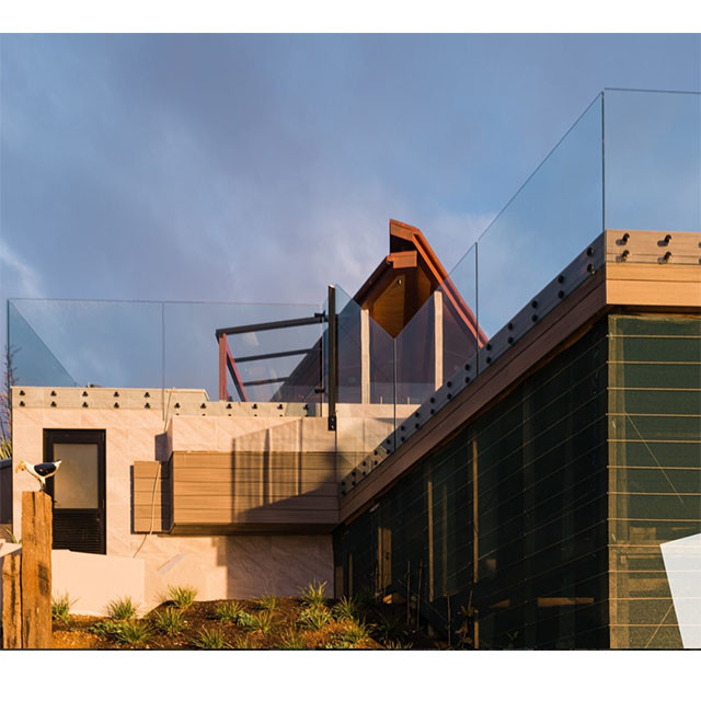 Modern Design Mirror Polishing Handrail Glass Balustrade With Rust Resistance
