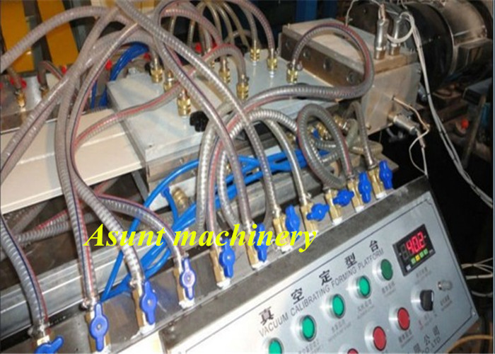 Wall Panel PVC Profile Extrusion Process 24 - 34kw With Cutting machine
