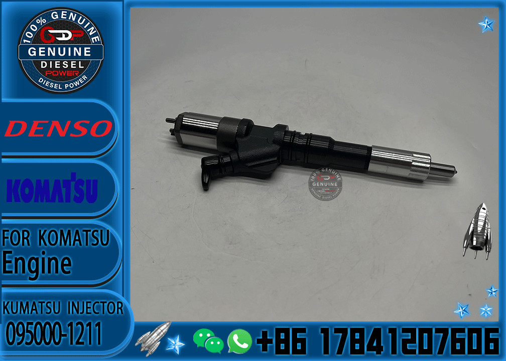Fuel Nozzle Injector 095000-1211 6156-11-3300 for Komatsu excavator S6D125 Engine