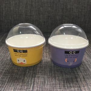 Quality 16oz Customized Logo Paper Ice Cream Cups With Paper Lids wholesale