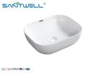 White Ceramic Counter Wash Basin Classic Design 400 * 500 * 140 Mm Size