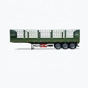 Quality 40ft 3 Axles Platform Rail Side Semi Trailer with EBS Brake System for Cargo Delivery wholesale