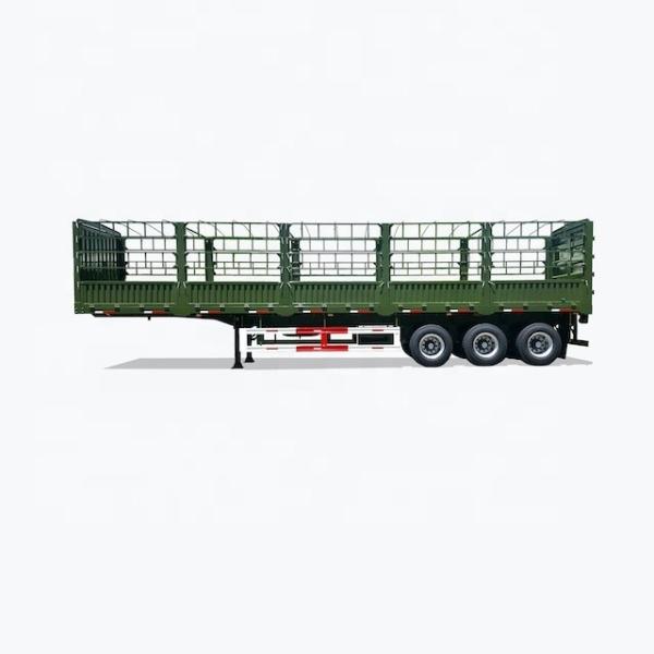 40ft 3 Axles Platform Rail Side Semi Trailer with EBS Brake System for Cargo