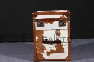 Quality classical antique leather drawers case furniture wholesale