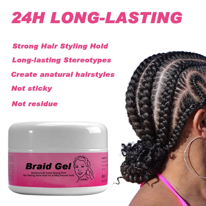 Extra Super Strong Hold Hair Gel for Braiding Vegan and Hair Dying Function