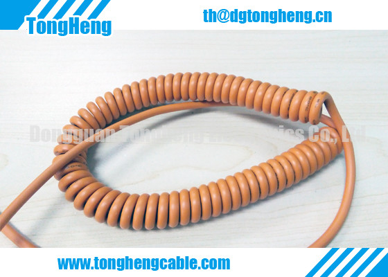 Fire Retardant Reinforced Polyester Coated Customized Spiral Cable