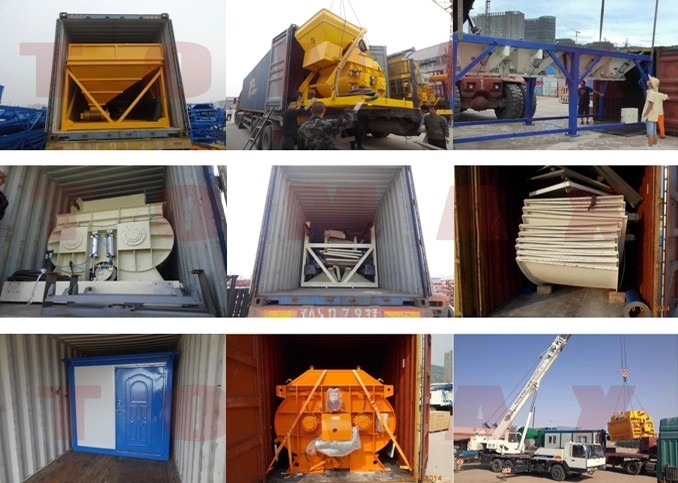 Model HZS35 Stationary Fixed Concrete Batching Plant Electric Power With 35m3/H Capacity