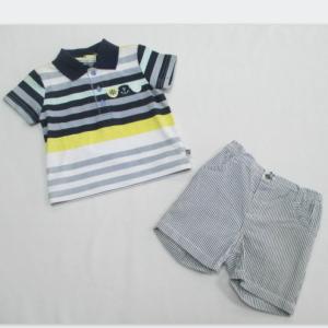 Quality Turn Down Collar Baby Boy 2pcs Set Cotton Woven Short wholesale