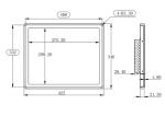 19-Inch Embedded Monitor for Security Panels, Industrial Equipment, Medical