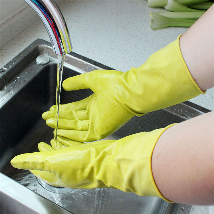 Extra Large Flock Lined Rubber Gloves Multi Purpose High Durability