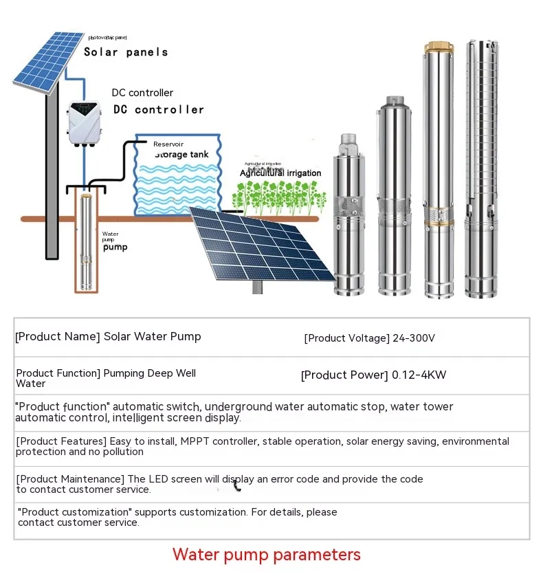 Solar Pump Inverter Solar Irrigation System Water Pump Generator Biggest 1.5Kw Solar Pump Inverter For 1Hp Water Parts