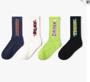 Quality 100 Cotton Blend Bamboo Women'S Plain Long Thick Workout White Crew Socks wholesale