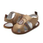 Summer New style PU Leather upper rubber sole anti-slip 0-2 years prewalker baby