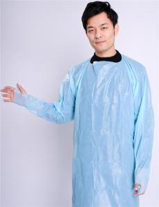 Quality Anti Virus Protective Clothing Aprons , Disposable Plastic Aprons With Sleeves wholesale
