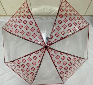 Quality 21 Inches Transparent Folding Umbrella Manual Open Metal Frame wholesale