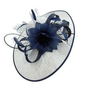 Quality Effortlessly Elegant Dyed Sinamay Feather Fascinator Delivered by EMS wholesale