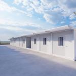 White Detachable Container House Steel Frame Modular Container Homes