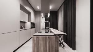 Quality Modern Cabinets Furniture Industrial High Glossy Lacquer Wood Kitchen Cabinet wholesale